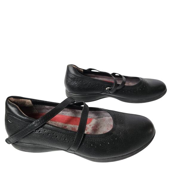 Aravon Mary Jane Shoes Womens Size 8.5 AA Black Leather Vibram Soles New Balance - Picture 1 of 11